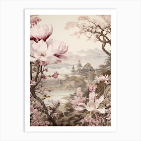 Magnolia Victorian Style 1 Art Print
