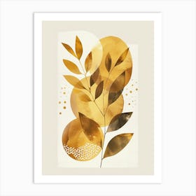 Gold Leaf Print 6 Art Print