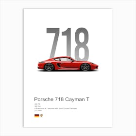 718 Cayman T Porsche Art Print