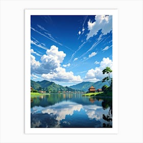 Lake In The Mountains 1 Art Print