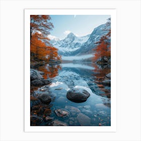 Autumn Lake In Switzerland Art Print