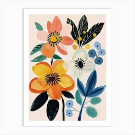 Painted Florals Hellebore 1 Art Print