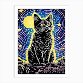 Aurora Aristocats, Psychedelic Cats series Art Print