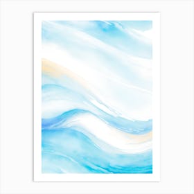 Blue Ocean Wave Watercolor Vertical Composition 81 Art Print