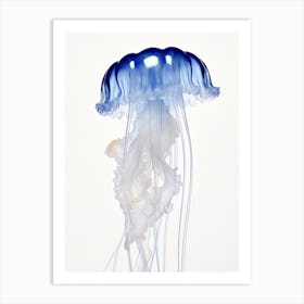 Portuguese Man Of War Jellyfish Watercolour 3 Art Print