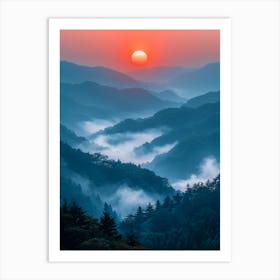 Sunrise In The Mountains 2 Art Print