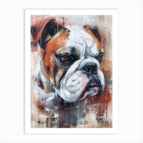 Bulldog Acrylic Painting 6 Art Print