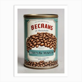 Can of Beans Vegetables Tomatoes Peppers Chilis Kitchen Wall Art  Art Print