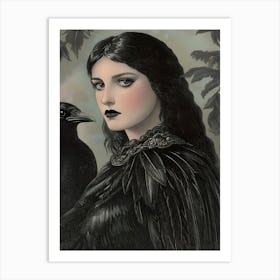 Dark Gothic Crow 9 Art Print