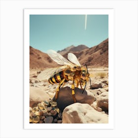 cosmic portrait of a bumblebee in the desert 1 Art Print