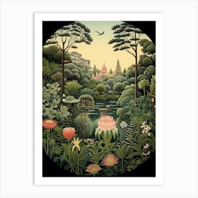 Royal Botanic Gardens Victoria Australia Henri Rousseau Style 1 Art Print