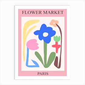 Flower Market Poster Art Print
