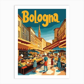 Aihrgdesign A 1970s Inspired Travel Poster For Bologna Depict Df7cda4b 3bca 4b22 8a02 8788eacf9cda 1 Art Print