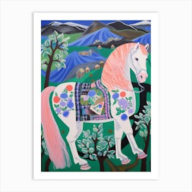 Maximalist Animal Painting Horse 1 Art Print