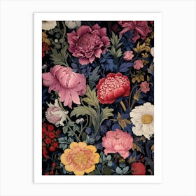 Floral Wallpaper 166 Art Print