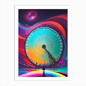 Colorful Ferris Wheel Art Print