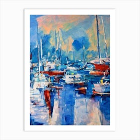 Port Of Limassol Cyprus Abstract Block 1 harbour Art Print