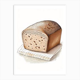 Buckwheat Bread Bakery Product Quentin Blake Illustration 2 Art Print