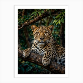 Leopard In The Forest Art Print