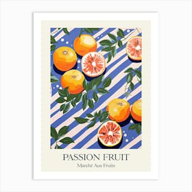 Marche Aux Fruits Passion Fruit Fruit Summer Illustration 4 Art Print
