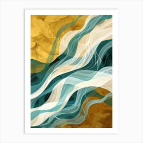 Abstract Wave Painting 6 Art Print