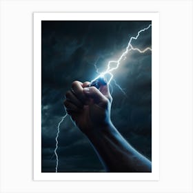 Lightning In The Sky 9 Art Print