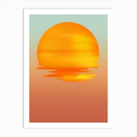 Sunset Over Water 1 Art Print