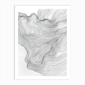 Abstract Line Drawing 3 Art Print