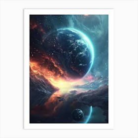 Planet Earth In Space 1 Art Print