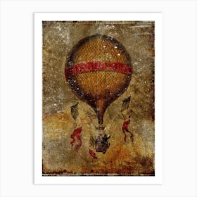 Vintage Travel Poster ― H Lachambre Vintage French Hot Air Balloon Travel Poster Art Print