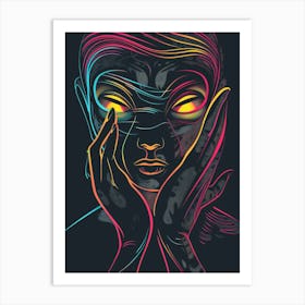 Alien Face 3 Art Print