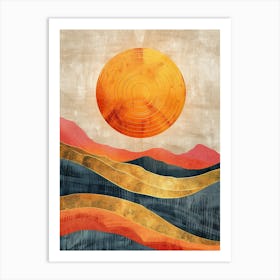 Sunset In The Mountains 14 Art Print