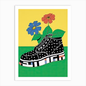 Step into Spring: Sneaker Blossoms Abound Art Print