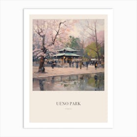 Ueno Park Tokyo 3 Vintage Cezanne Inspired Poster Art Print