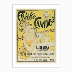 Vintage France Champagne Advertisement Dining Room Art Print