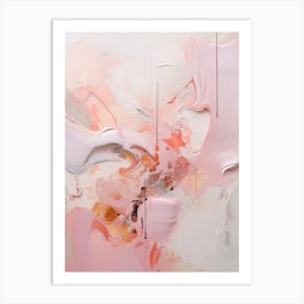 Muted Pink Tones, Abstract Raw Painting 5 Art Print