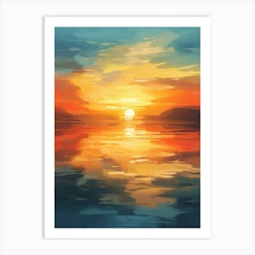 Sunset Over Water Art Print