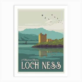 Loch Ness National Park Travel Poster Art Print