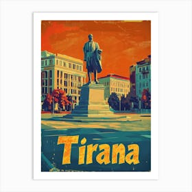 Aihrgdesign A Vintage Travel Poster Of Tirana 5 Art Print