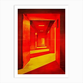 Red Hallway Art Print