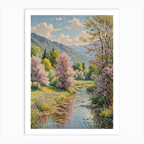 Serene Spring Blossoms Art Print