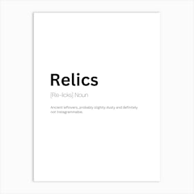 Relics Definition Meaning Poster