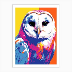 Andy Warhol Style Bird Barn Owl 3 Art Print