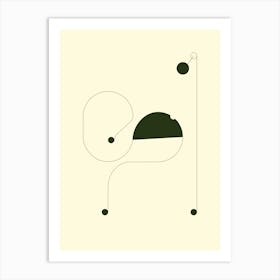 Minimalist snail moss poster Art Print