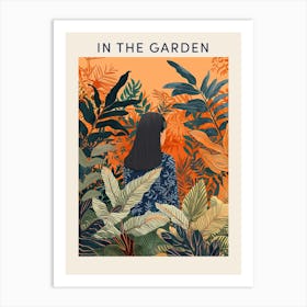 In The Garden Poster Orange 4 Art Print