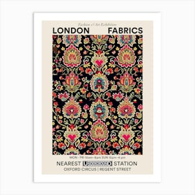 Poster Floral Oasis London Fabrics Floral Pattern 4 Art Print