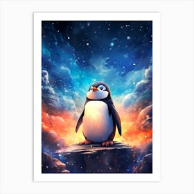 Penguin In The Sky Art Print