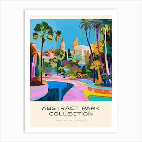 Abstract Park Collection Poster Parc De La Ciutadella Barcelona 1 Art Print