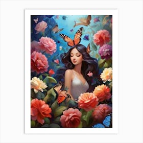 Butterfly Girl Art Print