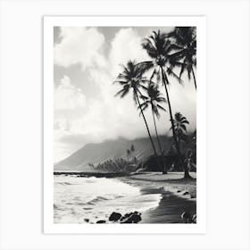Hawaii, Black And White Analogue Photograph 4 Art Print